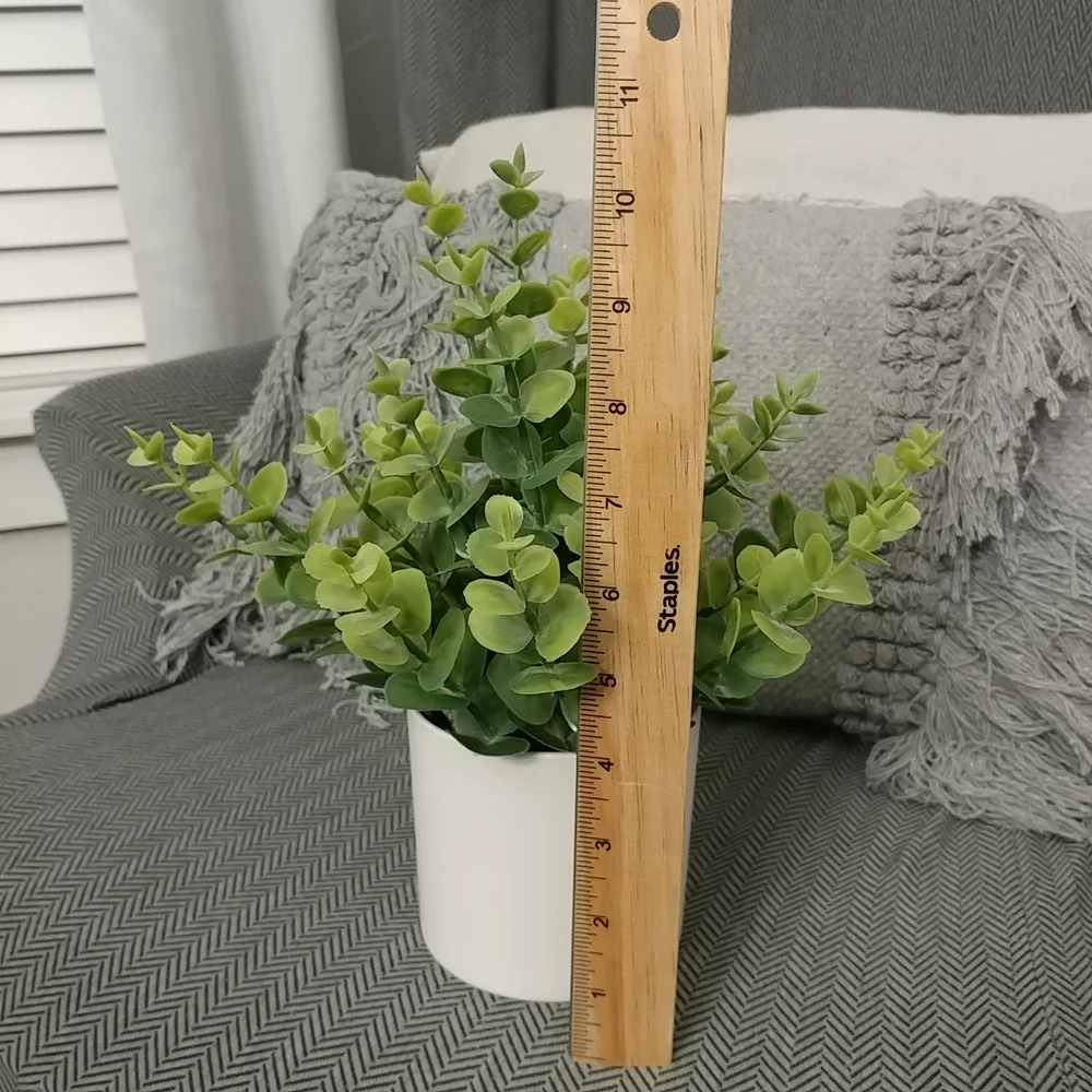 Boxwood Faux Plant Artificial Green Boxwood Arrangement White Planter- Threshold